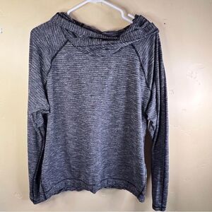 lululemon athletica Gray Striped Lightweight Hoodie
